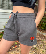 Load image into Gallery viewer, Women&#39;s Heart Drawstring Shorts
