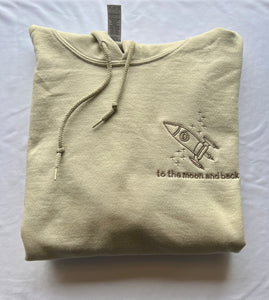 Rocket To the Moon and Back Hoodie